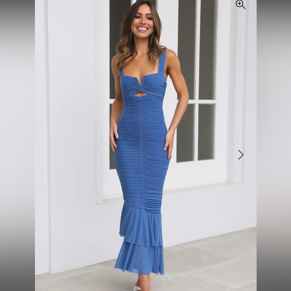 Hello Molly - PARTY PAL MIDI DRESS BLUE